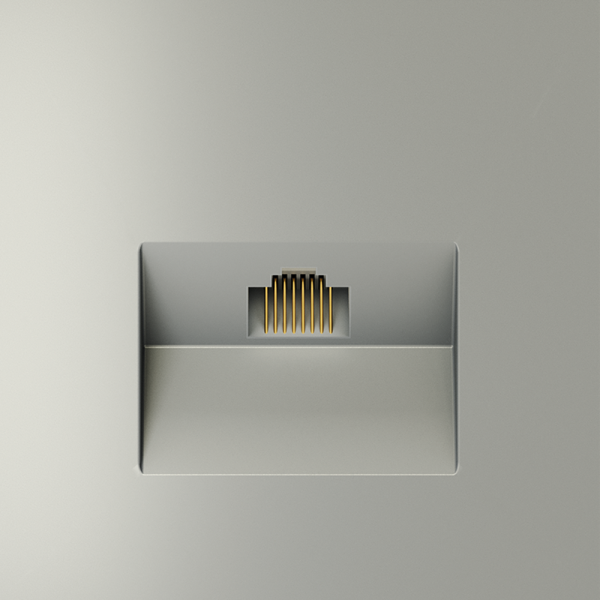 Розетка компьютерная встраиваемая VOLTUM S70 RJ45 кат.6, (сталь)