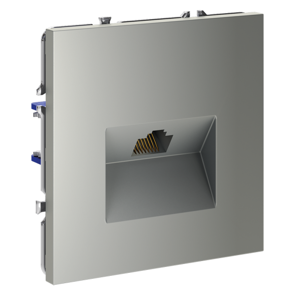 Розетка компьютерная встраиваемая VOLTUM S70 RJ45 кат.6, (сталь)