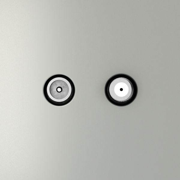 Розетка телевизионная встраиваемая VOLTUM S70 оконечная TV+SAT, (сталь)