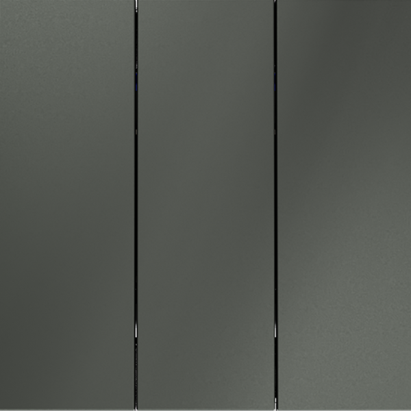 Выключатель встраиваемый VOLTUM S70 трехклавишный 10А, (титан)