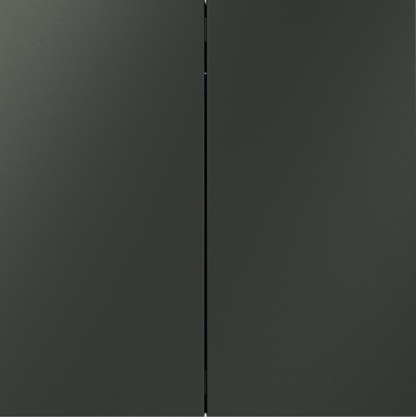 Выключатель с самовозвратом встраиваемый VOLTUM S70 двухклавишный 10А, (титан)