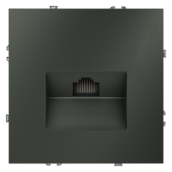 Розетка компьютерная встраиваемая VOLTUM S70 RJ45 кат.6, (титан)