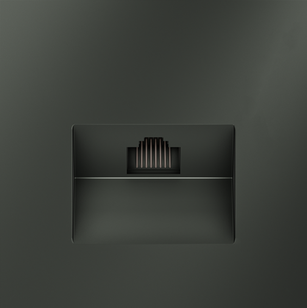 Розетка компьютерная встраиваемая VOLTUM S70 RJ45 кат.6, (титан)