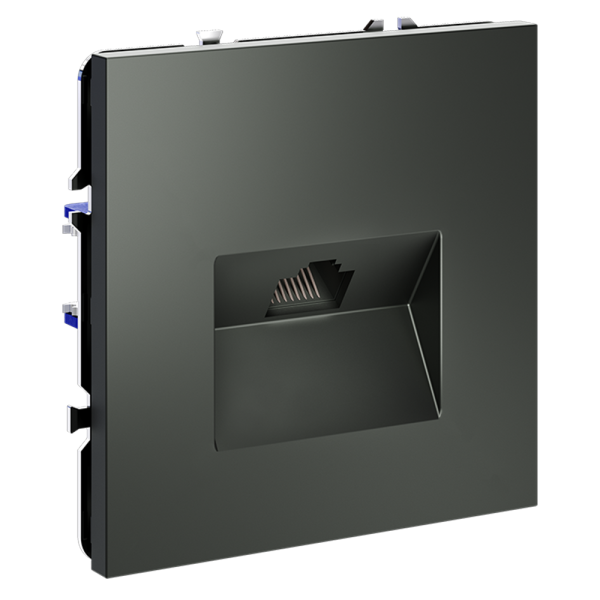 Розетка компьютерная встраиваемая VOLTUM S70 RJ45 кат.6, (титан)