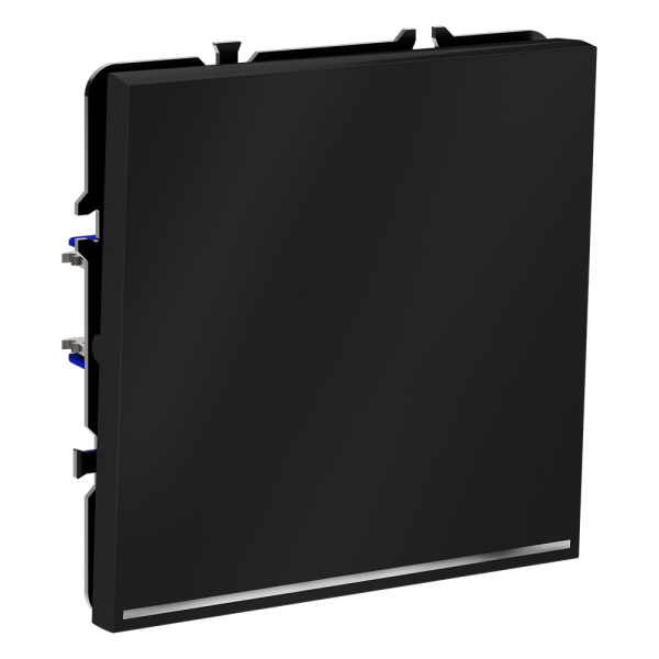 Выключатель встраиваемый VOLTUM S70 одноклавишный с подсветкой 10А, (графит)