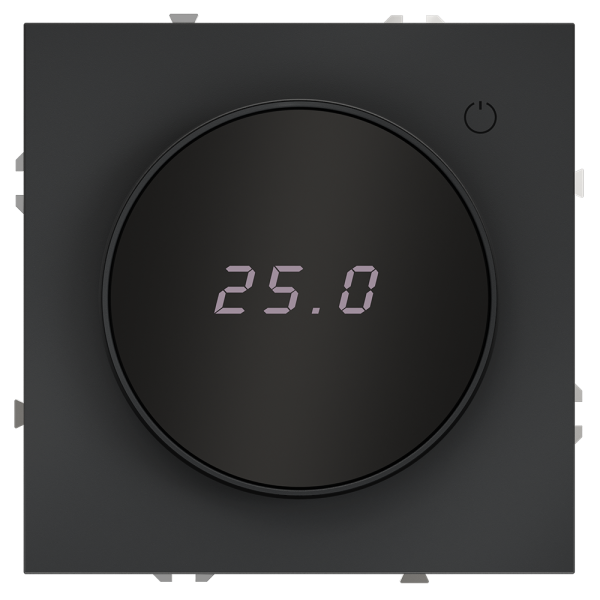 Терморегулятор электронный VOLTUM S70 с индикацией и датчиком, для теплого пола, (графит)