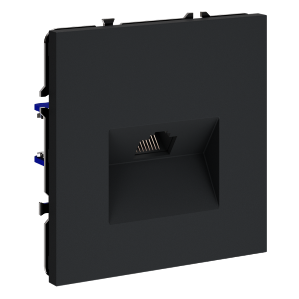 Розетка компьютерная встраиваемая VOLTUM S70 RJ45 кат.6, (графит)