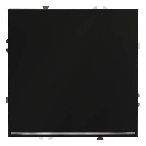 Выключатель встраиваемый VOLTUM S70 одноклавишный с подсветкой 10А, (черный матовый)