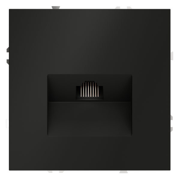 Розетка компьютерная встраиваемая VOLTUM S70 RJ45 кат.6, (черный матовый)