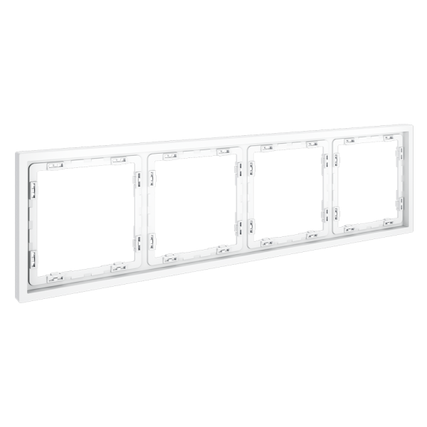 Рамка пластиковая VOLTUM S70 на 4 поста, (белый матовый)