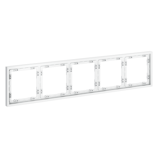 Рамка пластиковая VOLTUM S70 на 5 постов, (белый матовый)