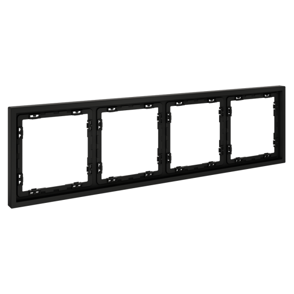 Рамка пластиковая VOLTUM S70 на 4 поста, (черный матовый)