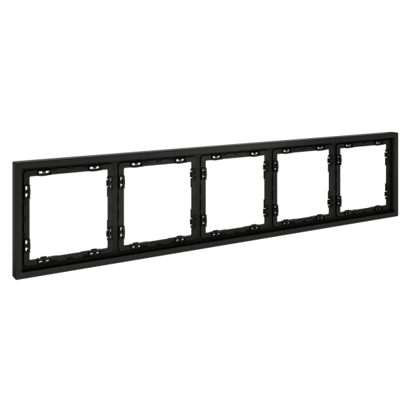 Рамка пластиковая VOLTUM S70 на 5 постов, (черный матовый)