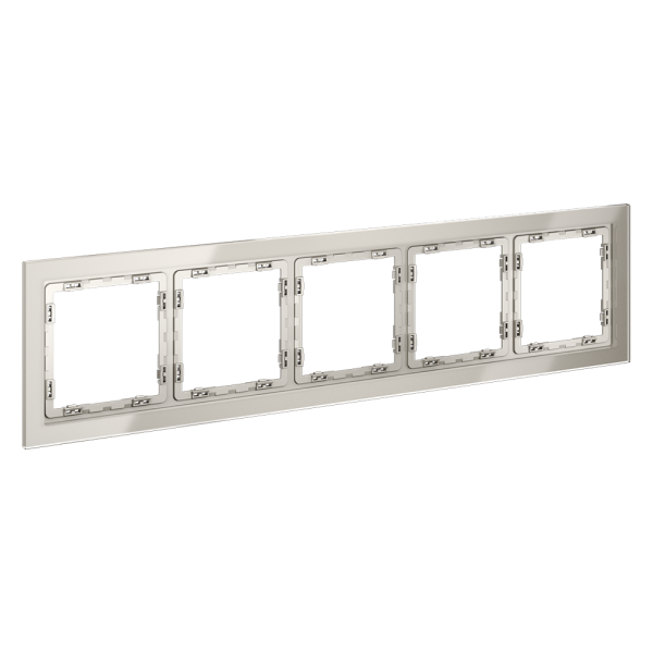 Рамка стеклянная VOLTUM S70 на 5 постов, (кашемир, стекло)