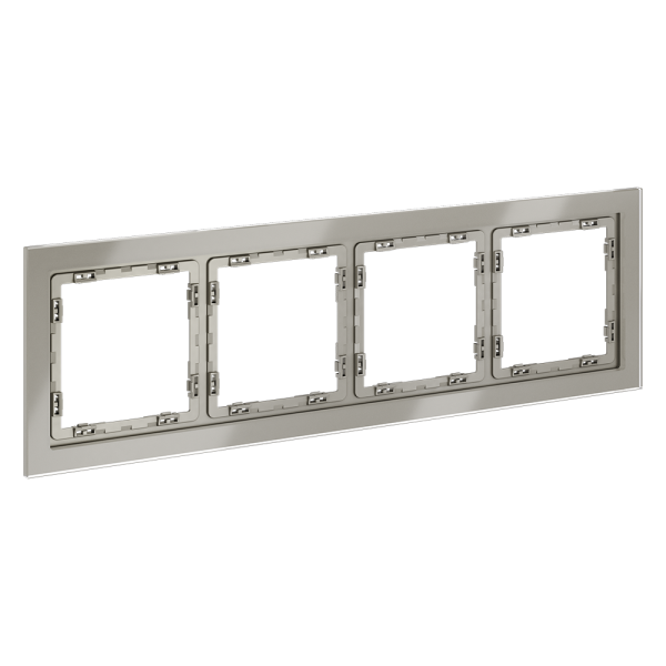 Рамка стеклянная VOLTUM S70 на 4 поста, (шелк, стекло)