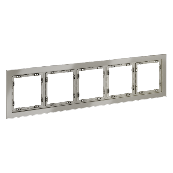 Рамка стеклянная VOLTUM S70 на 5 постов, (шелк, стекло)