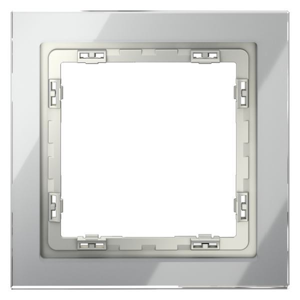 Рамка стеклянная VOLTUM S70 на 1 пост, (сталь, стекло)