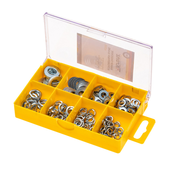 Набор плоских и гроверных шайб (200 шт/уп) KRANZ