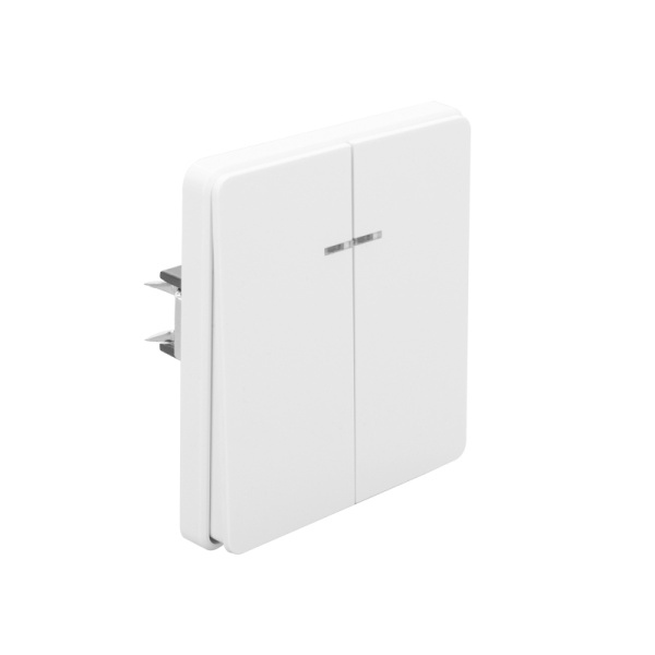 Выключатель ROUND 2 кл с подсветкой 10А с/у перламутр KRANZ