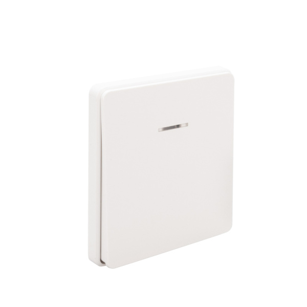 Выключатель ROUND 1 кл проходной (переключатель) с подсветкой 10А с/у перламутр KRANZ