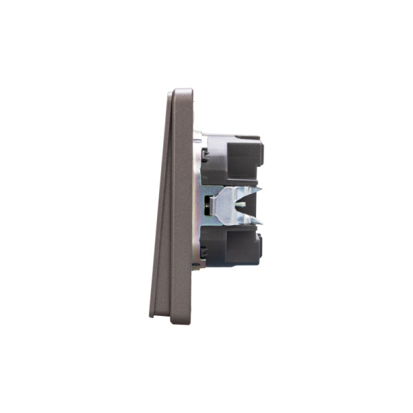 Выключатель ROUND 2 кл с подсветкой 10А с/у титан KRANZ