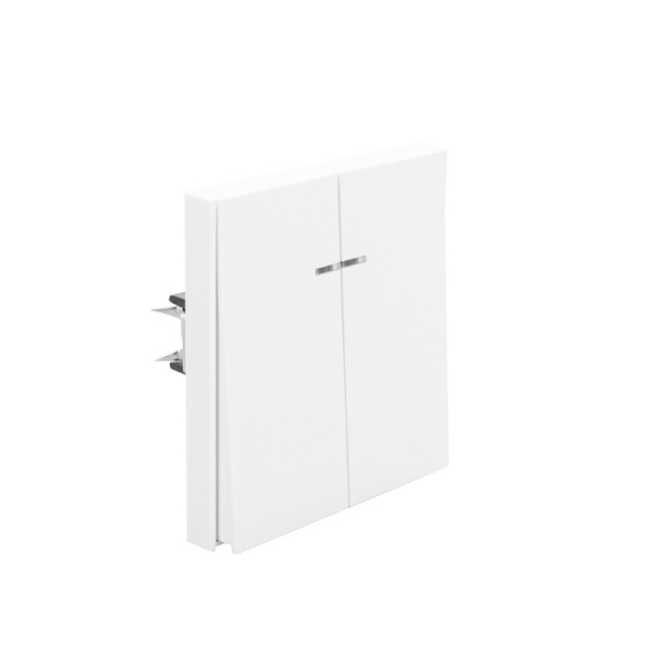 Выключатель STRONG 2 кл с подсветкой 10А с/у жемчуг KRANZ