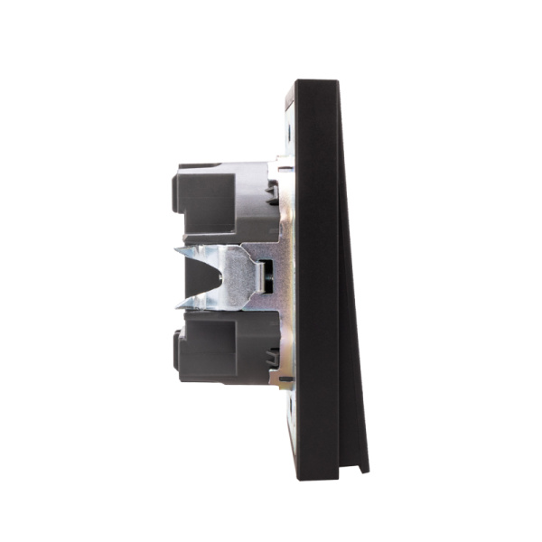 Выключатель STRONG 1 кл с подсветкой 10А с/у антрацит KRANZ