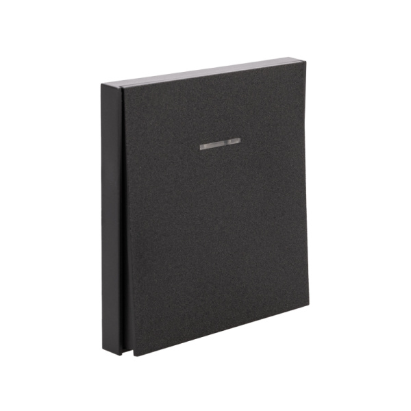 Выключатель STRONG 1 кл с подсветкой 10А с/у антрацит KRANZ