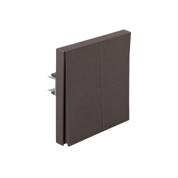 Выключатель STRONG 2 кл 10А с/у графит KRANZ