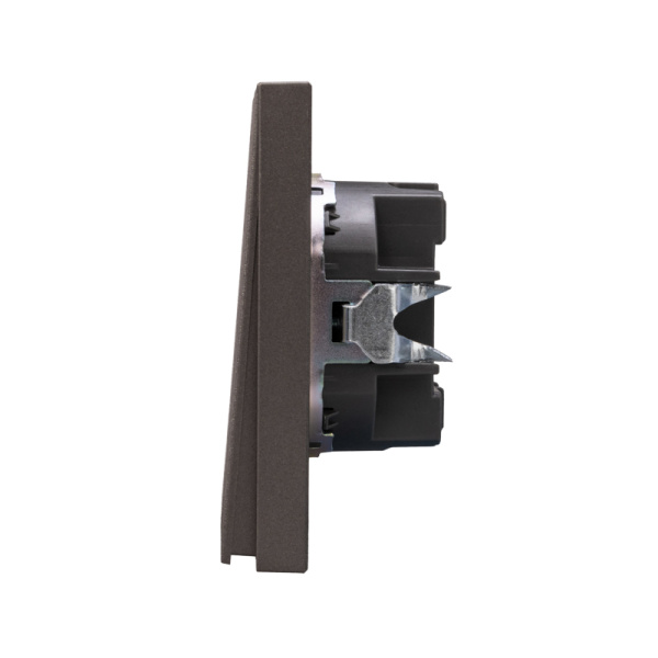 Выключатель STRONG 2 кл для жалюзи возвратный 10А с/у графит KRANZ