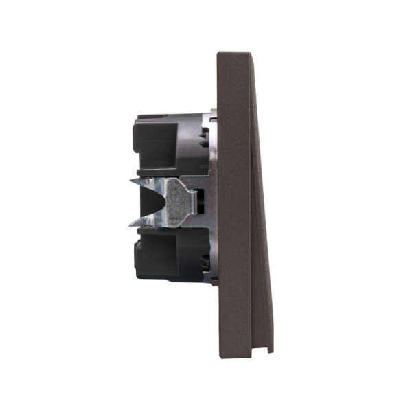 Выключатель STRONG 2 кл для жалюзи возвратный 10А с/у графит KRANZ