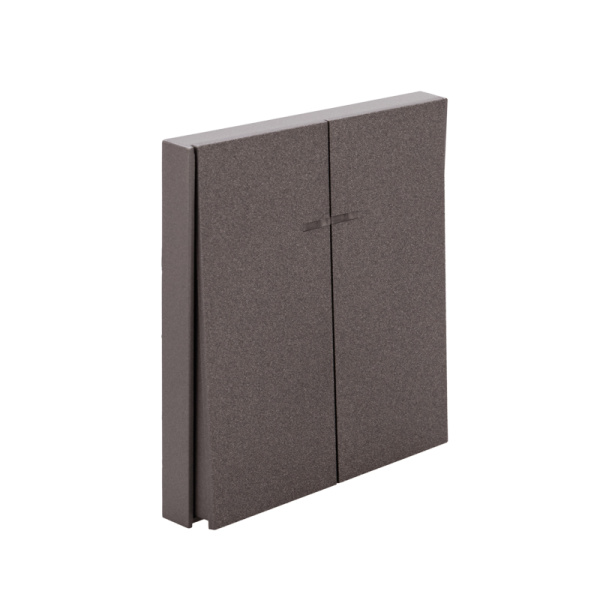 Выключатель STRONG 2 кл с подсветкой 10А с/у графит KRANZ