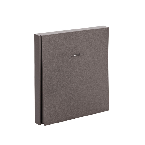 Выключатель STRONG 1 кл проходной (переключатель) с подсветкой 10А с/у графит KRANZ