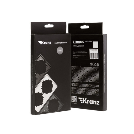 Рамка STRONG 2-постовая графит KRANZ