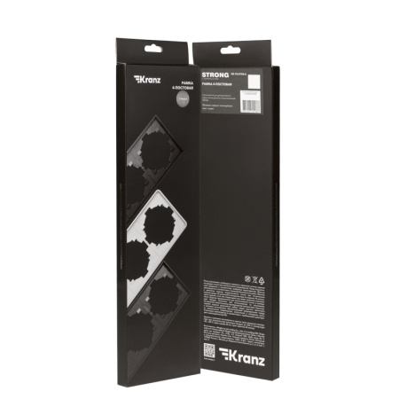 Рамка STRONG 4-постовая графит KRANZ