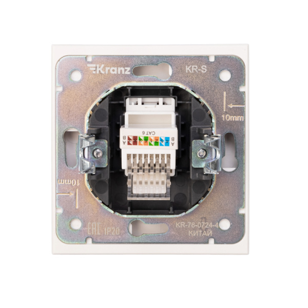Розетка STRONG компьютерная RJ45 кат6 с/у жемчуг KRANZ