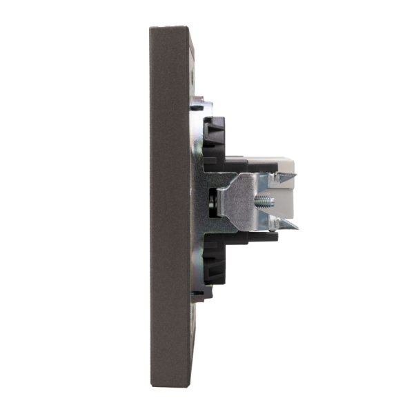 Розетка STRONG компьютерная RJ45 кат6 с/у графит KRANZ