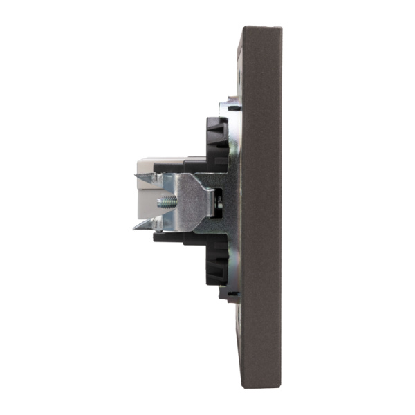 Розетка STRONG компьютерная RJ45 кат6 с/у графит KRANZ