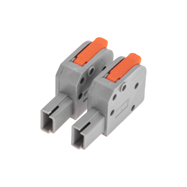 Клемма СМК 222-421R проходная разъемная 1 полюс серая 0,2-2,5/4мм² (блистер 5 шт/уп) REXANT