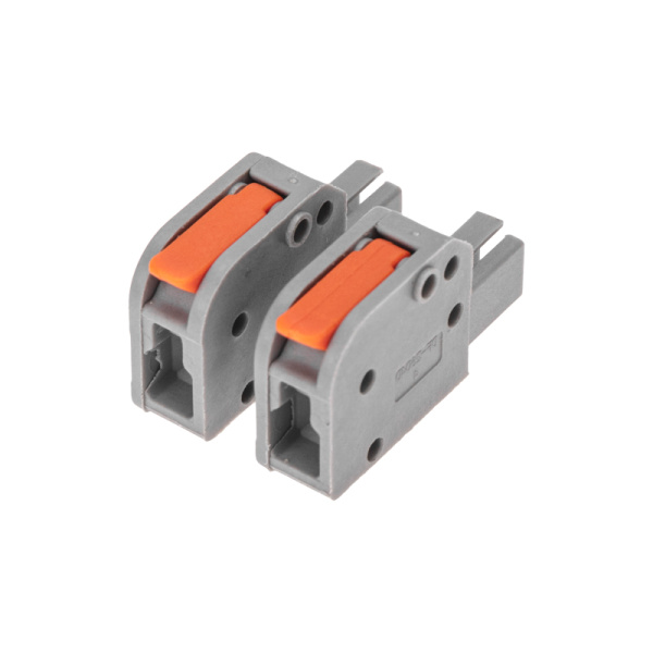 Клемма СМК 222-421R проходная разъемная 1 полюс серая 0,2-2,5/4мм² (блистер 5 шт/уп) REXANT