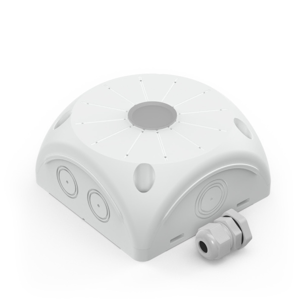 Коробка распределительная 60-0500-9003-КВ для видеокамер двухкомпонентная безгалогенная (HF) белая 100х100х50 с кабельным вводом Промрукав