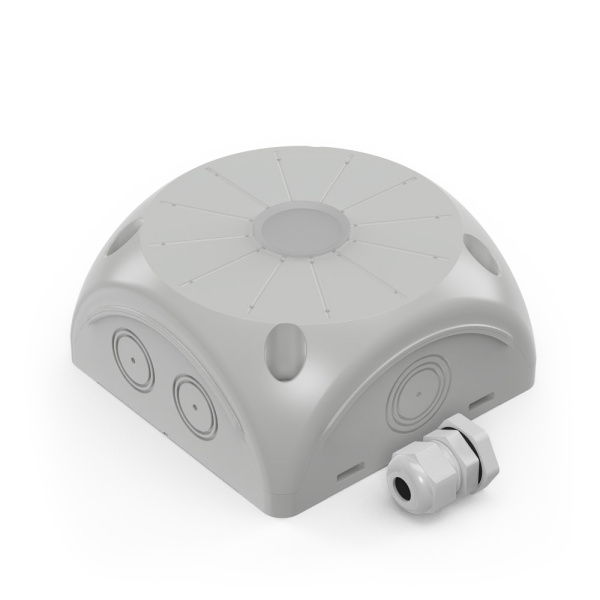 Коробка распределительная 60-0500-КВ для видеокамер двухкомпонентная безгалогенная (HF) серая 100х100х50 с кабельным вводом Промрукав