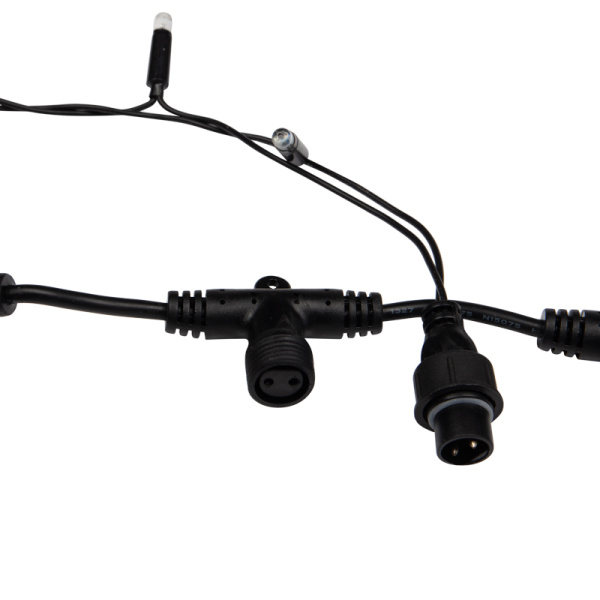 Гирлянда Светодиодный Дождь 2х3м, постоянное свечение, черный провод, 230 В, диоды КРАСНЫЕ