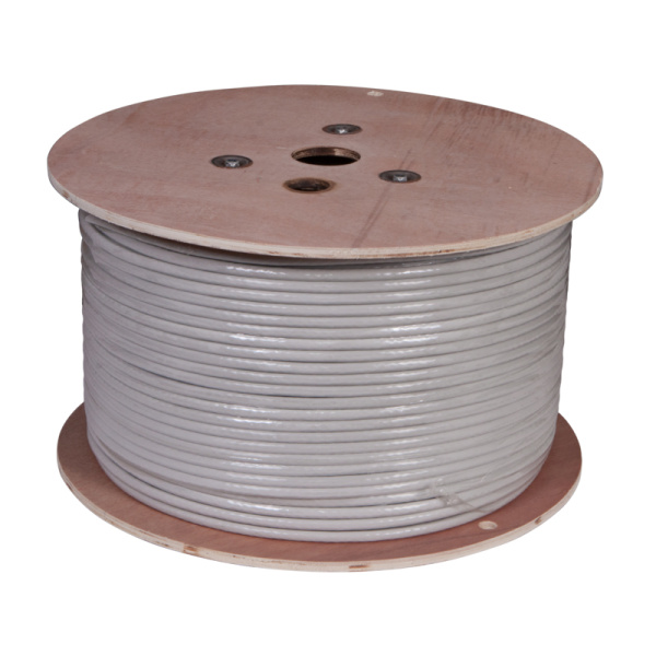 Кабель витая пара U/FTP, CAT 6A, ZH нг(А)-HF (LSZH), 4х2х0,575 мм, 23AWG, INDOOR, SOLID, серый, 305м, серия PRO REXANT