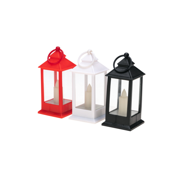 Фонарь декоративный (фигура) со свечкой 5,5х5,5х12,5см, цвет корпуса белый/красный/ черный, цвет свечения теплый белый, питание 3xLR1130 (в комплекте) NEON-NIGHT