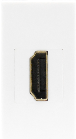 Розетка HDMI, 1мод., бел. (22.5х45мм)