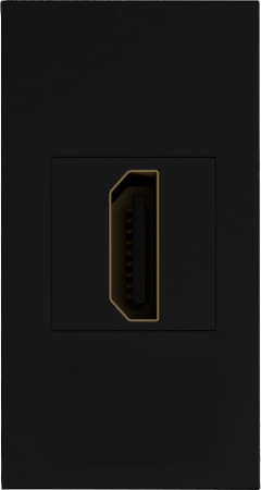Розетка HDMI, 1мод., черн. (22.5х45мм)