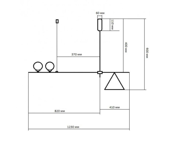 07620-2+1,19 Люстра Пулл черный G4+ E27 48W