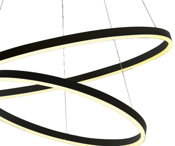 08220,19A(4000K) Подвес димм. Тор черный d80+60