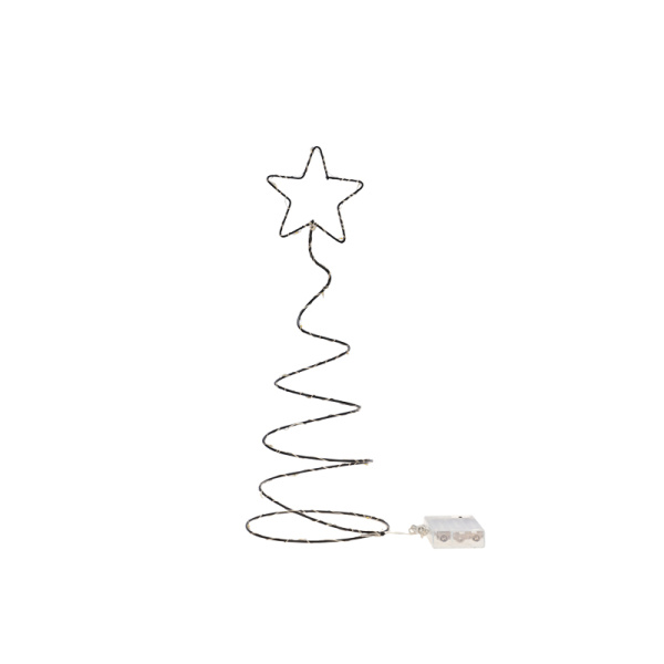 Металлическая 3D-фигура Елочка 45см, цвет свечения теплый белый, питание 3хАА (не в комплекте) NEON-NIGHT